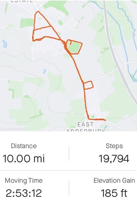 Sponsored walk – an update
